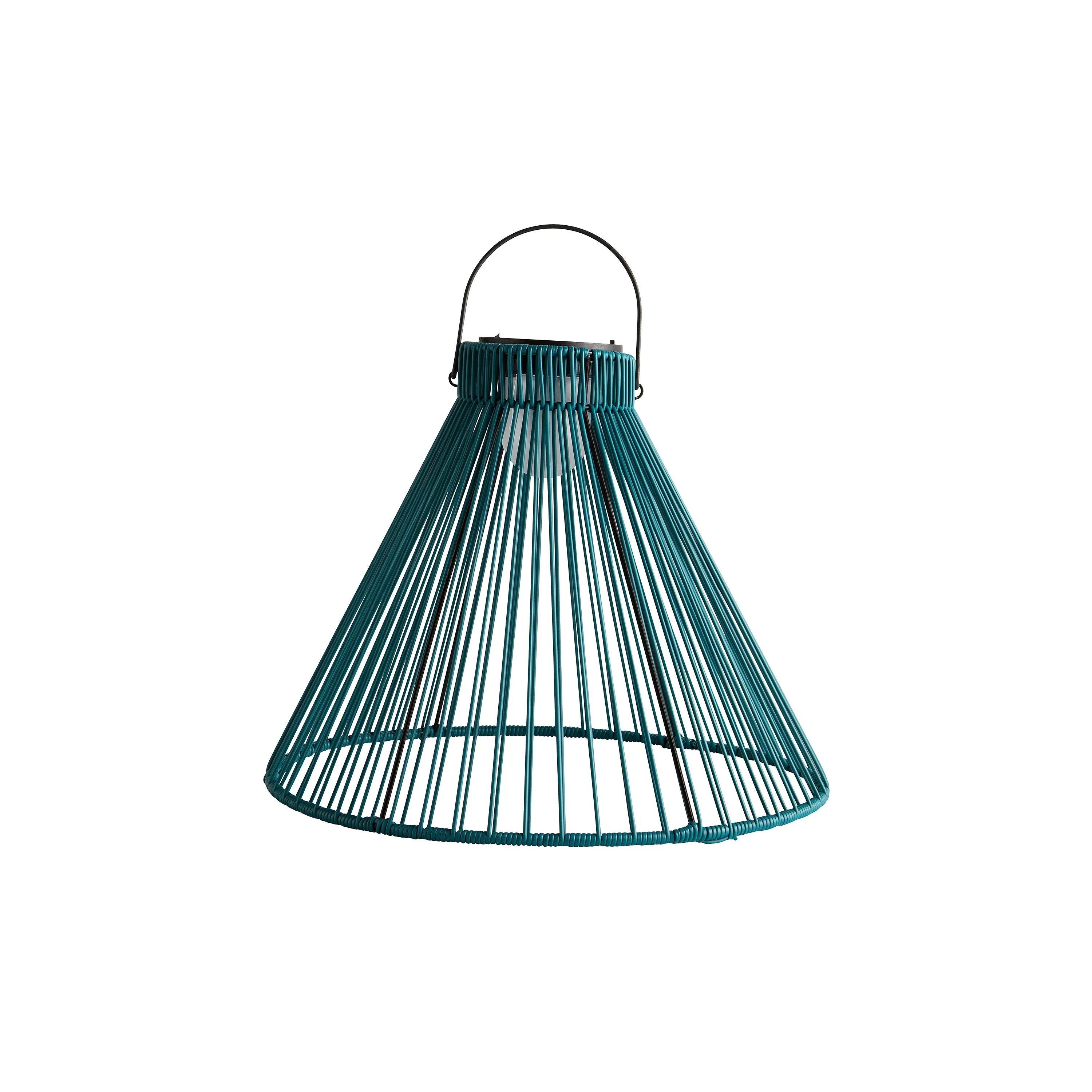 Large Solar Hanging Pendant Light, Teal Green