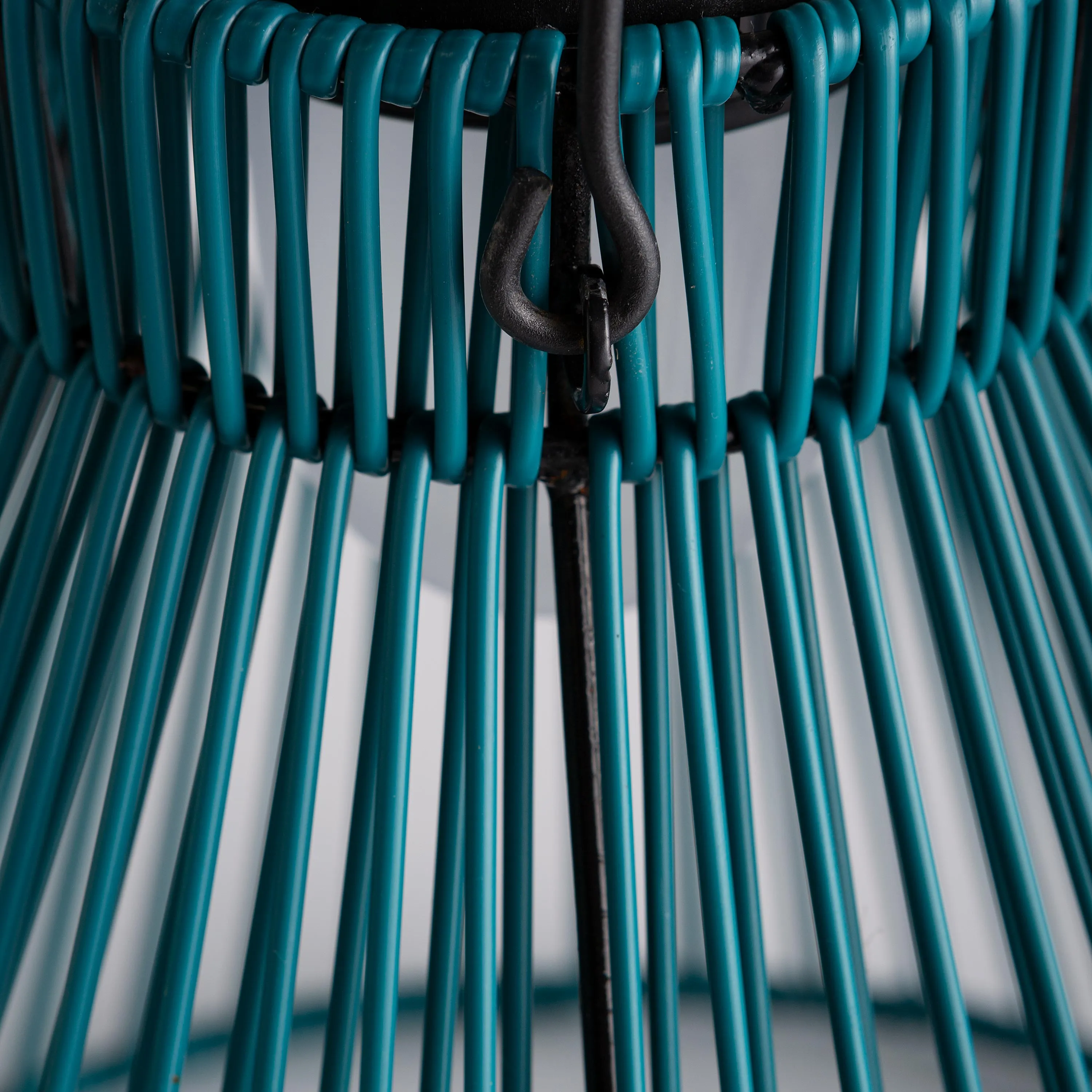 Large Solar Hanging Pendant Light, Teal Green