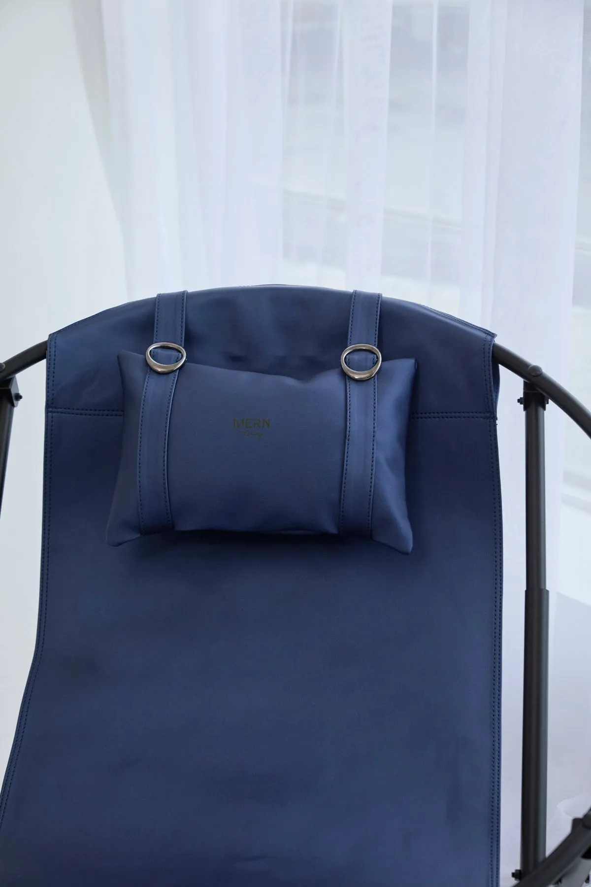 Leather Folding Chair - Indigo