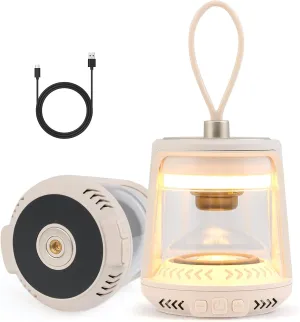 LED Camping Lantern with 3 Light Color, Flickering RGB Mode, Magnetic Base & Flexible Handle, Rechargeable Camping Lighting for Patio, Pool Party & Hiking