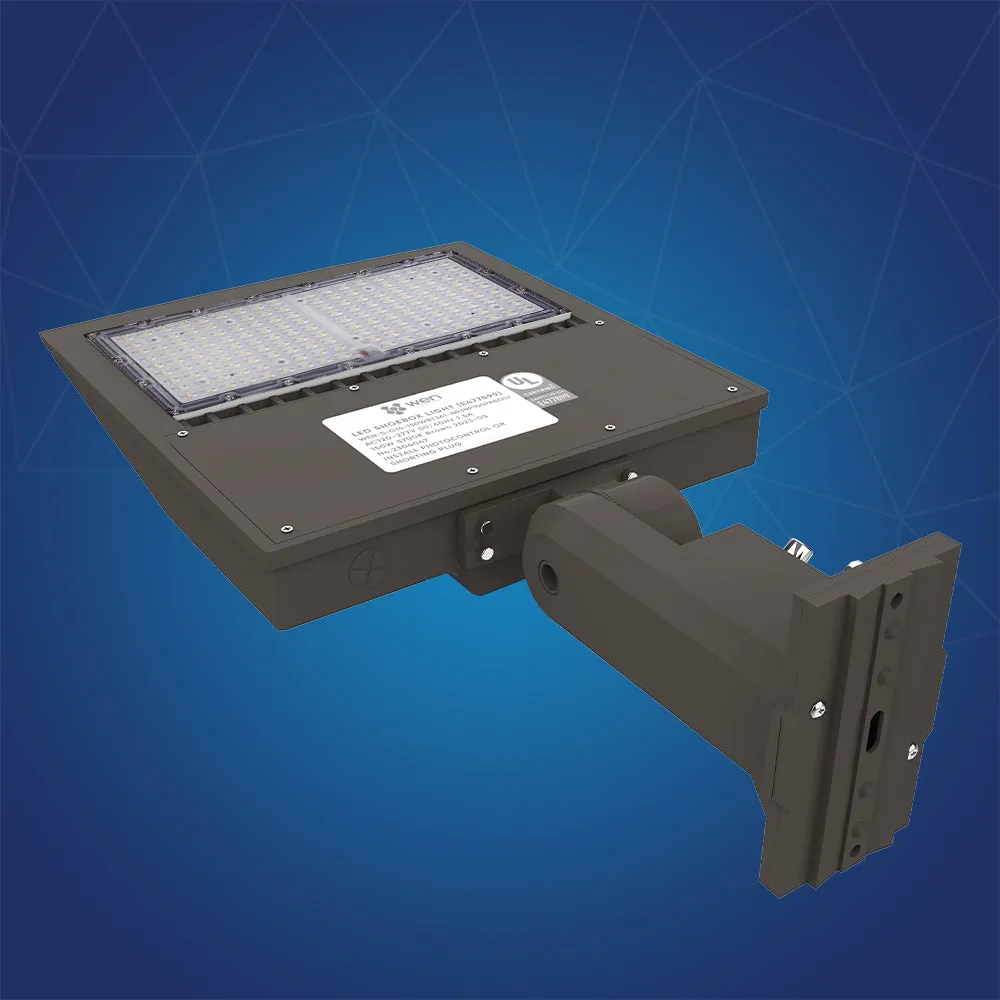 LED Pole Light, 150W/120W/100W Wattage Adjustable, 5700K, 133 LM/W, Universal Mount (Adjustable Slip Fitter   Wall Mount), Bronze, AC120-277V, Waterproof IP65, Parking Lot Lights, Outdoor Area Street Security Lighting Fixture, Gen14B