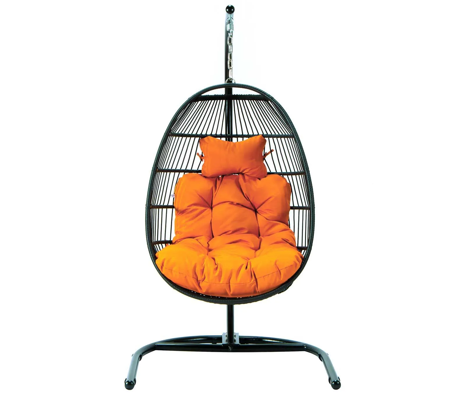 LeisureMod Wicker Folding Hanging Egg Swing Chair