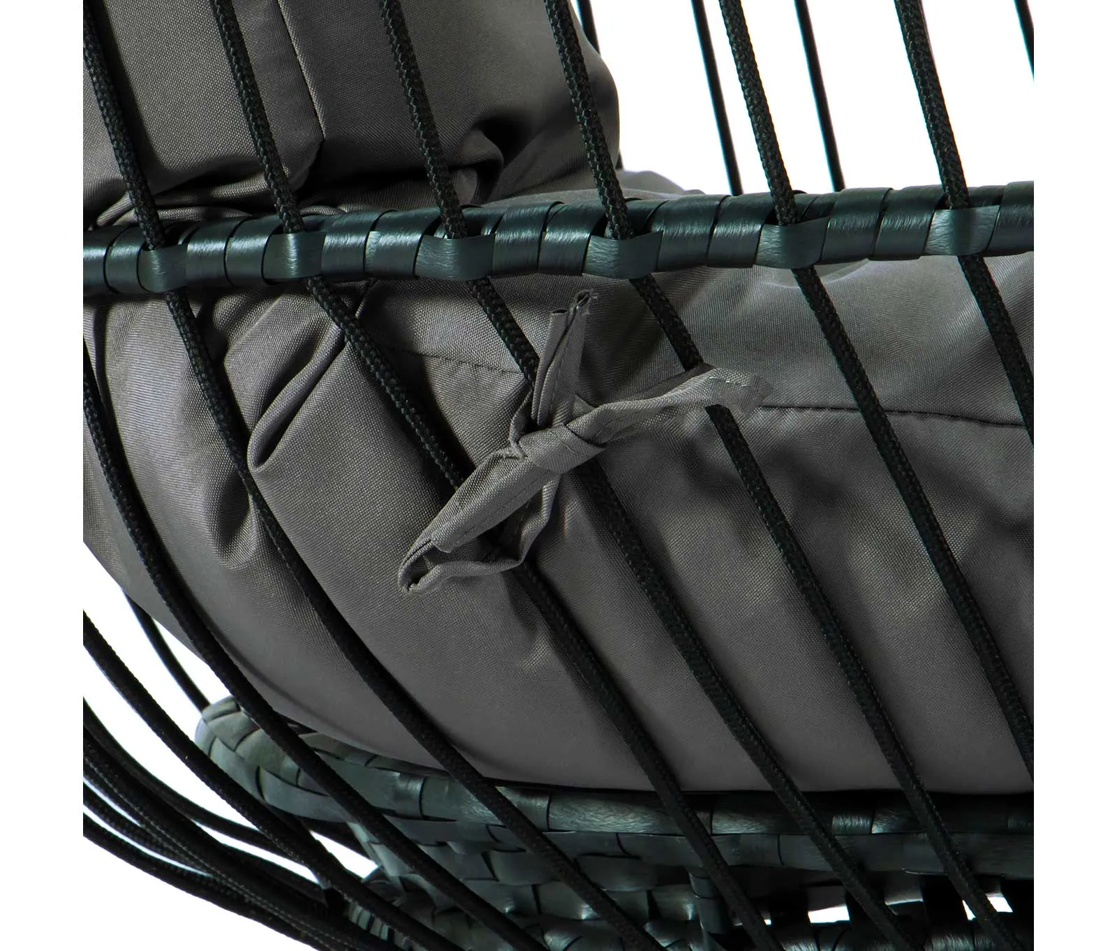 LeisureMod Wicker Folding Hanging Egg Swing Chair