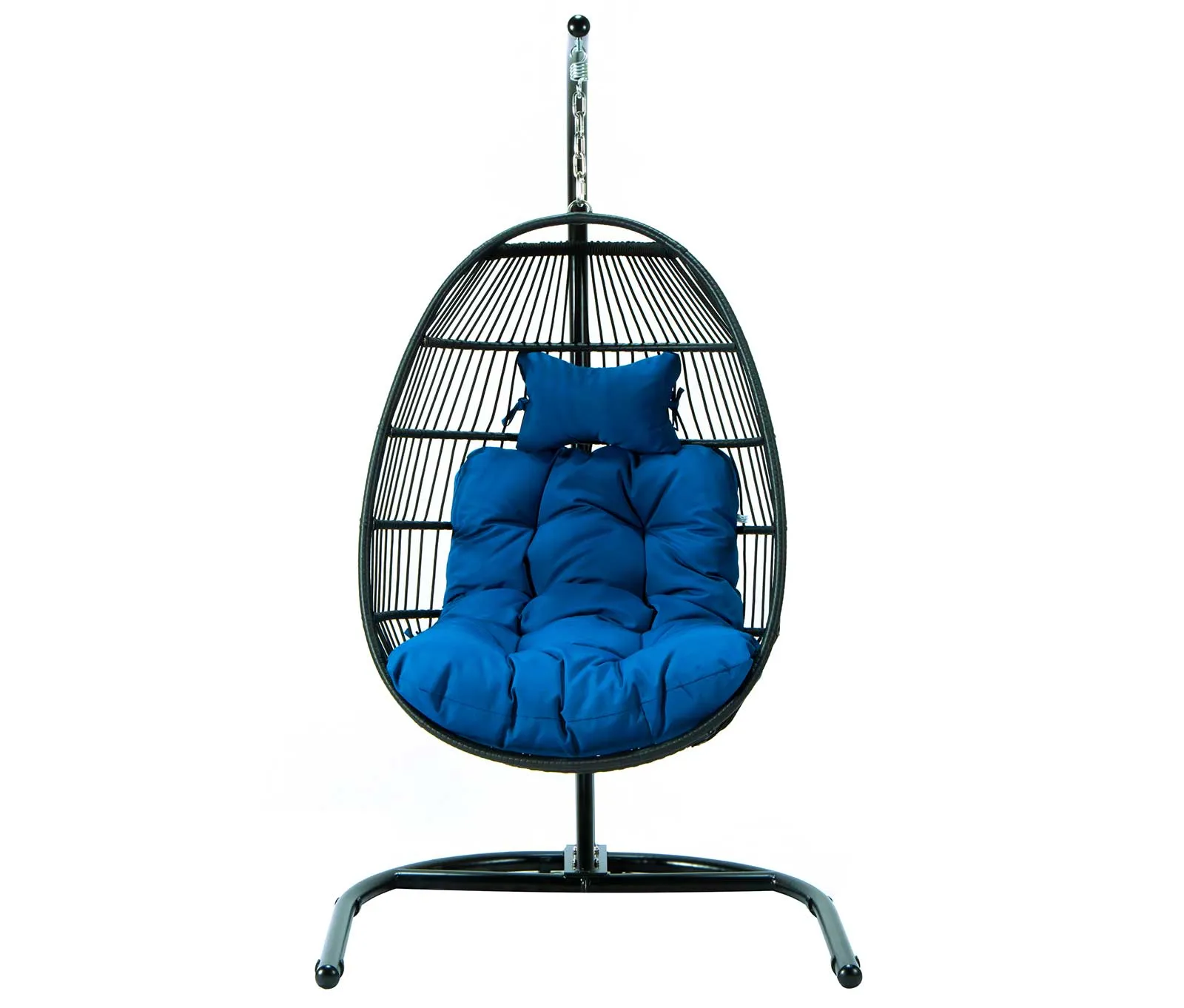 LeisureMod Wicker Folding Hanging Egg Swing Chair