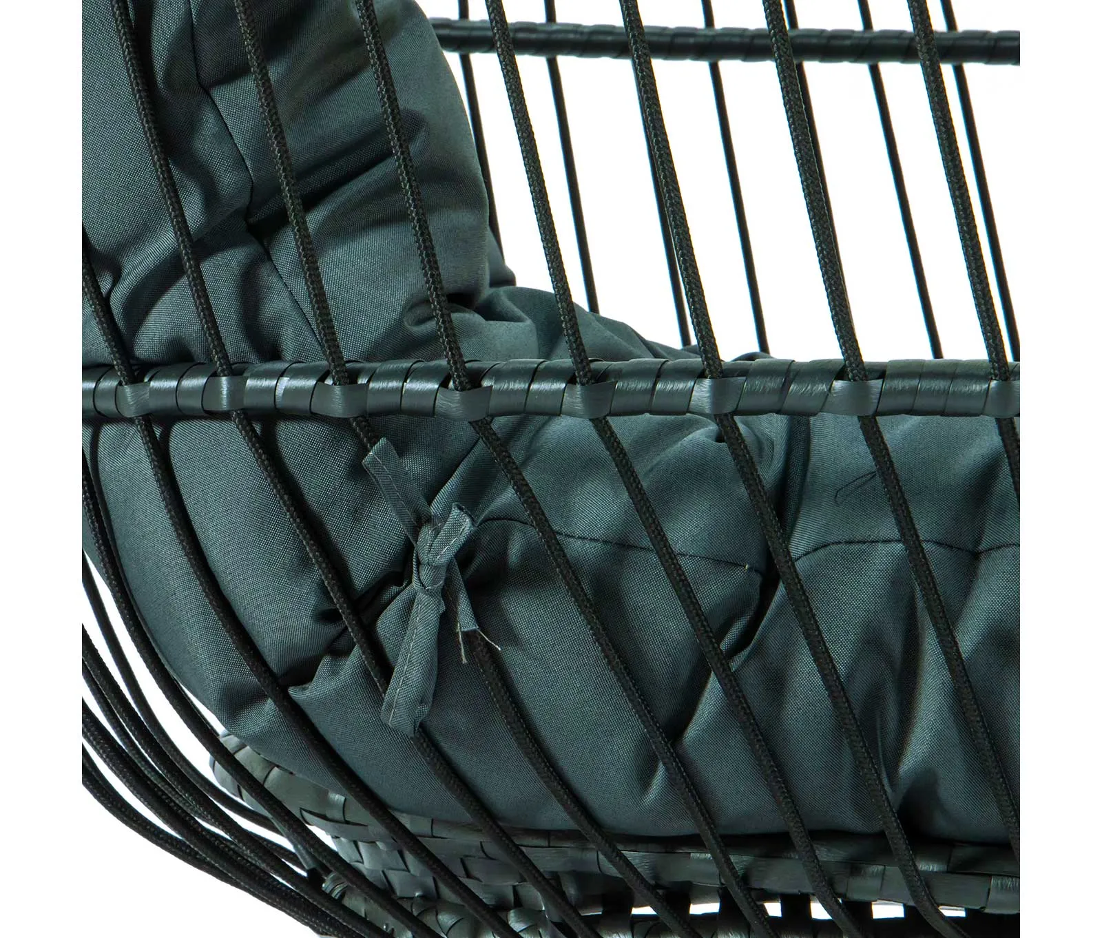 LeisureMod Wicker Folding Hanging Egg Swing Chair