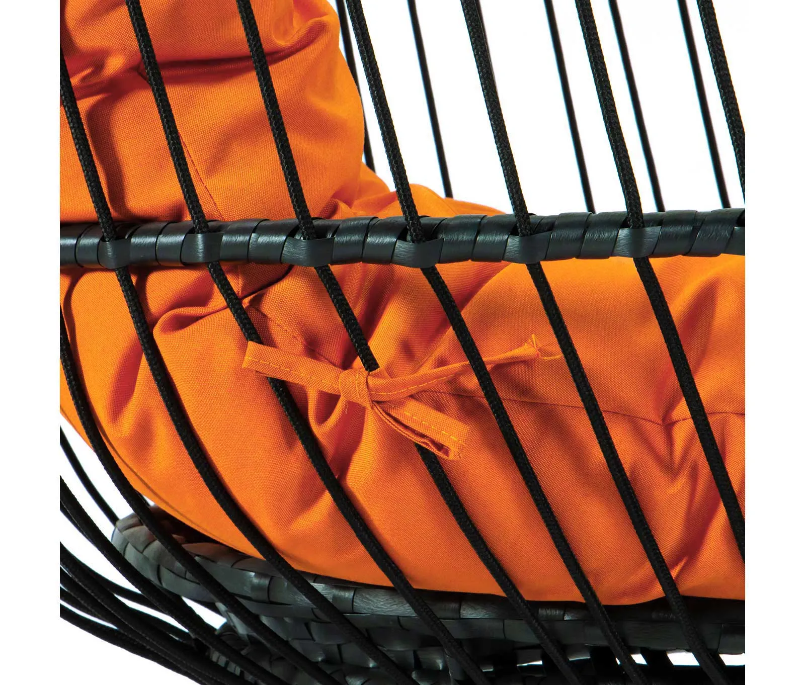 LeisureMod Wicker Folding Hanging Egg Swing Chair