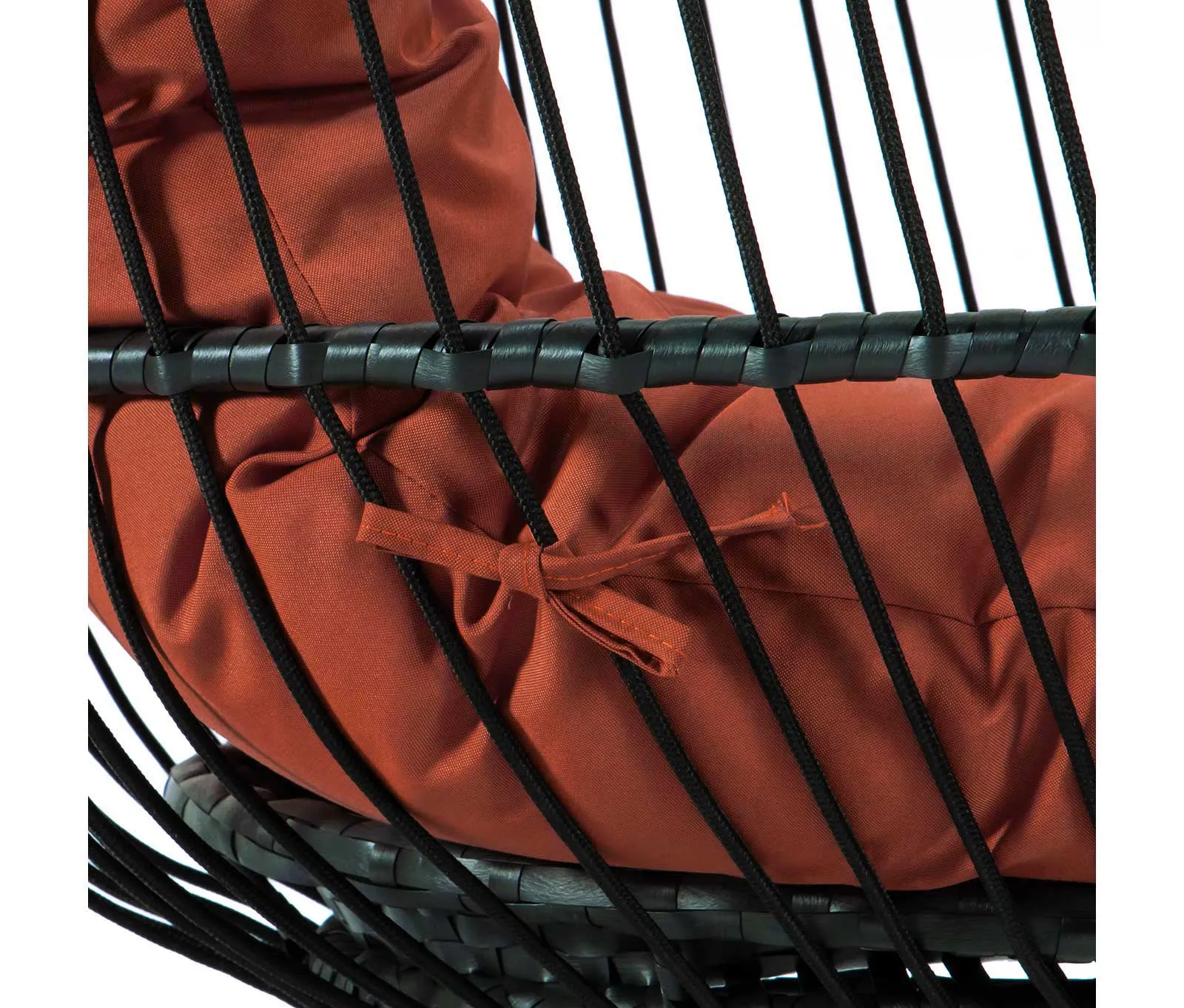 LeisureMod Wicker Folding Hanging Egg Swing Chair