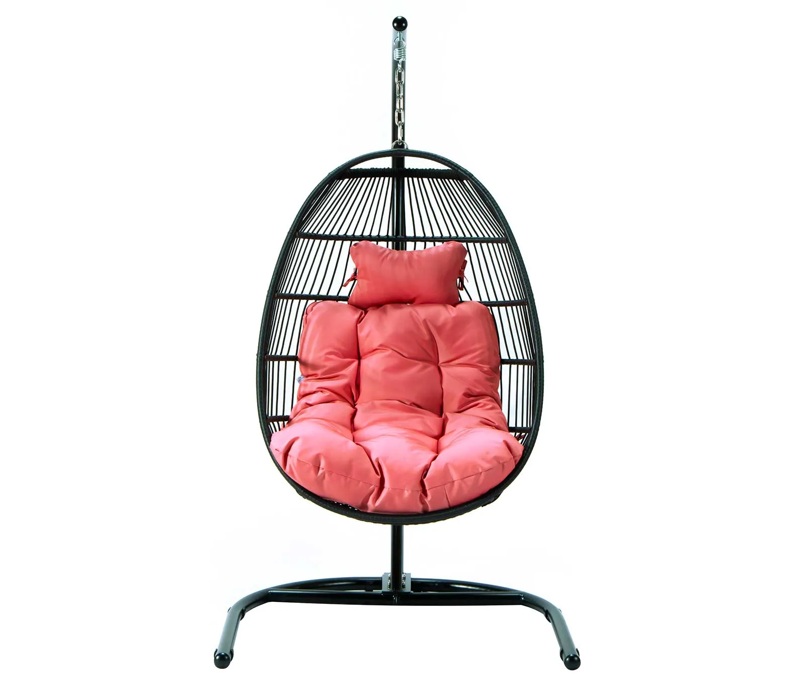 LeisureMod Wicker Folding Hanging Egg Swing Chair