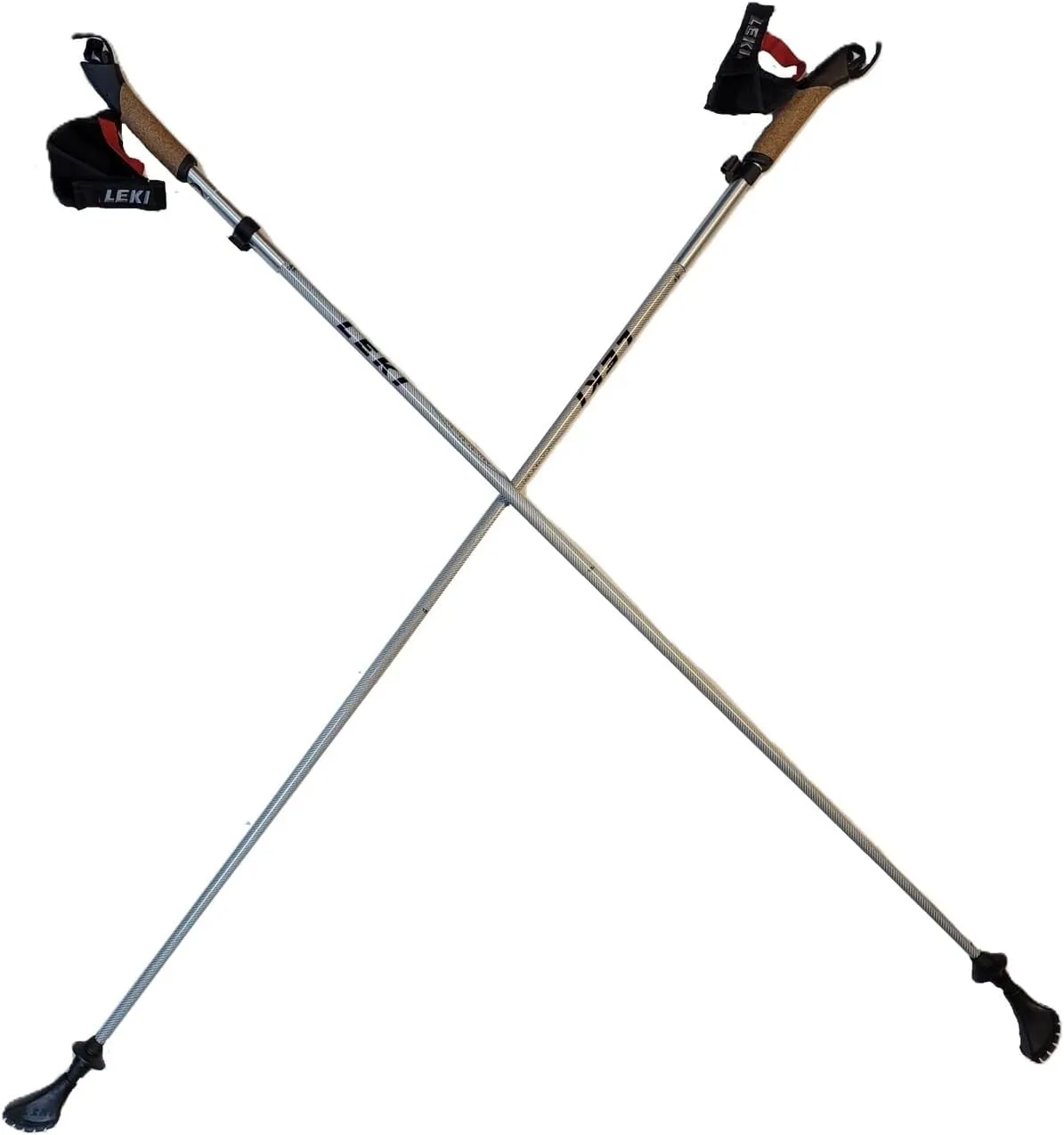 LEKI Nordic Walker Platinium Limited Edition Carbon Series 125cm Silver