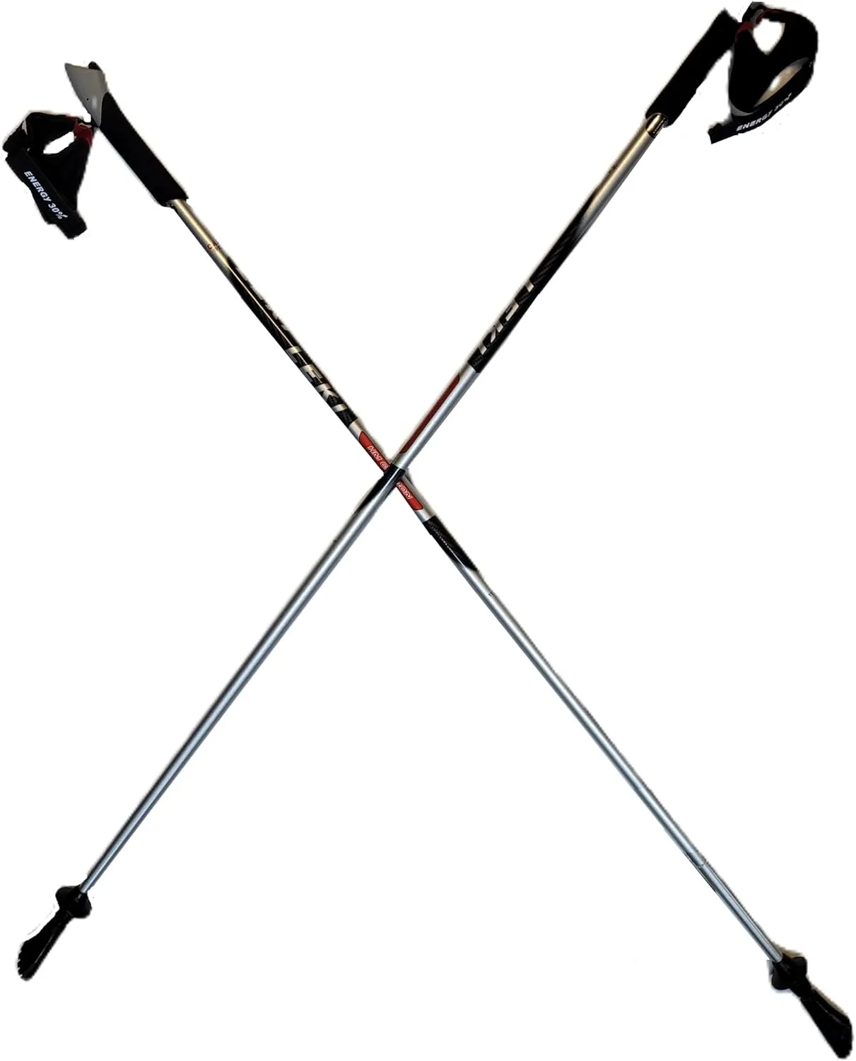 LEKI Nordic Walking Pacer Ultra Lightweight HM Carbon 125cm Silver