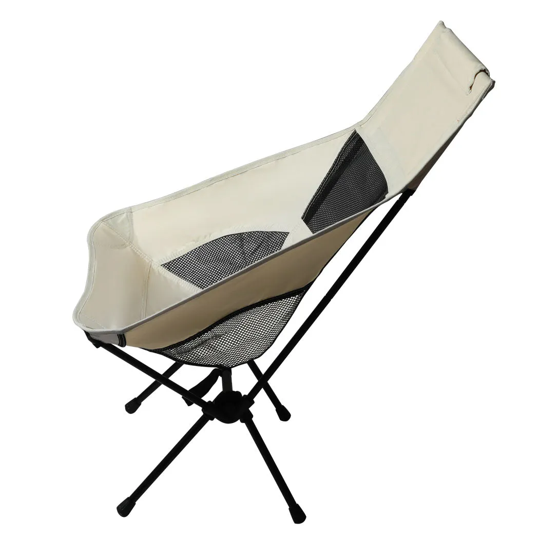 Levede Camping Chair Folding Outdoor Large Beige-QLD_Metro