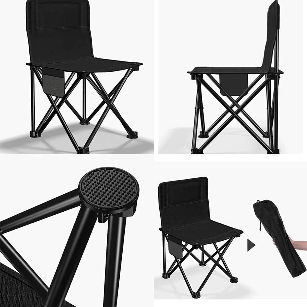Lightweight Camping Chair Outdoor Folding Backrest Chair Portable Fishing Chair with Side Pocket Lightweight Leisure Chairs Padded Deck Chair Outdoor Hiking (Color : B)
