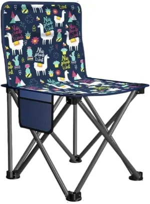 Lightweight Camping Chair Outdoor Folding Backrest Chair Portable Fishing Chair with Side Pocket Lightweight Leisure Chairs Padded Deck Chair Outdoor Hiking (Color : B)