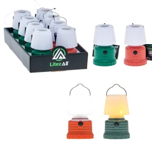 LitezAll Mini LED Lantern with White or Simulated Flame