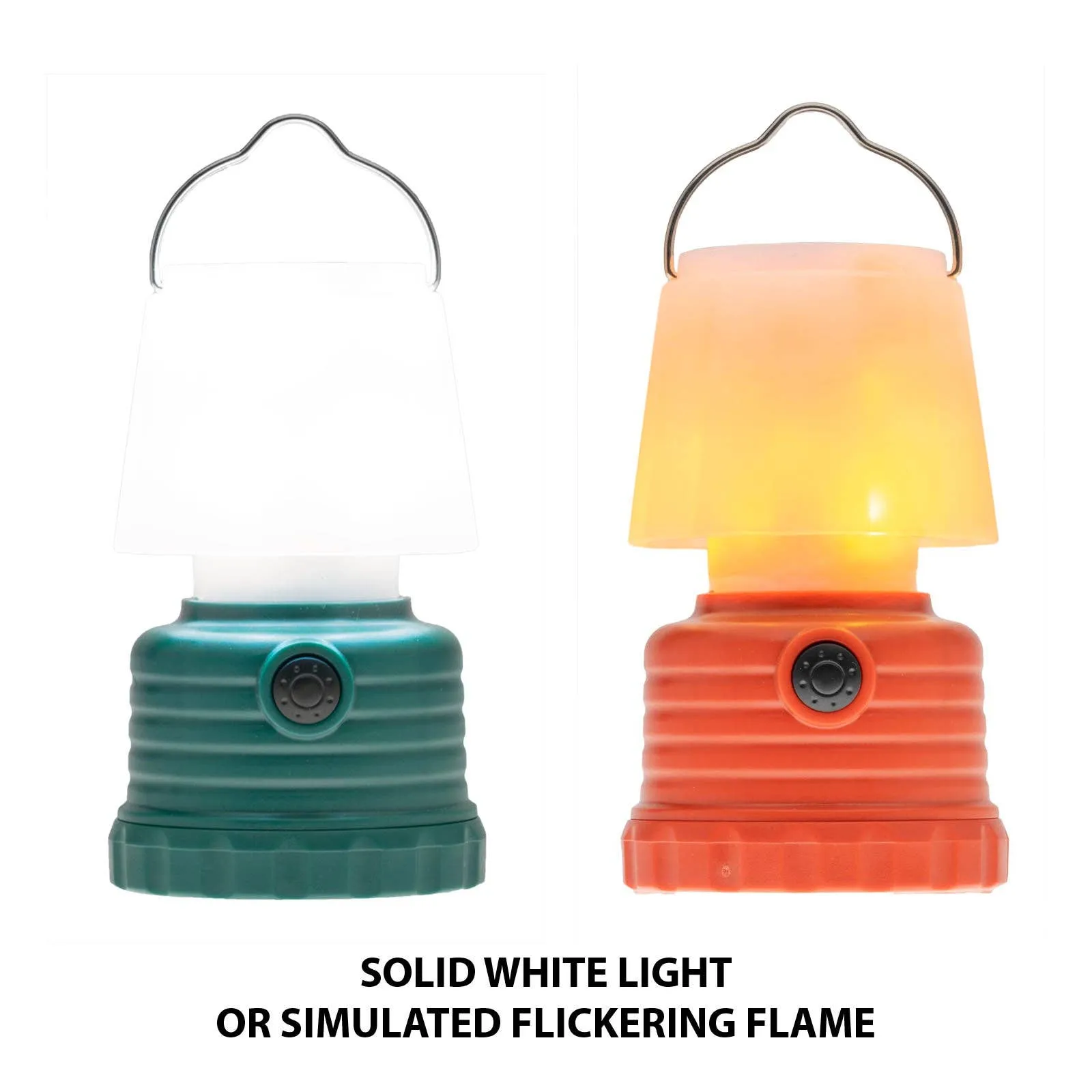 LitezAll Mini LED Lantern with White or Simulated Flame