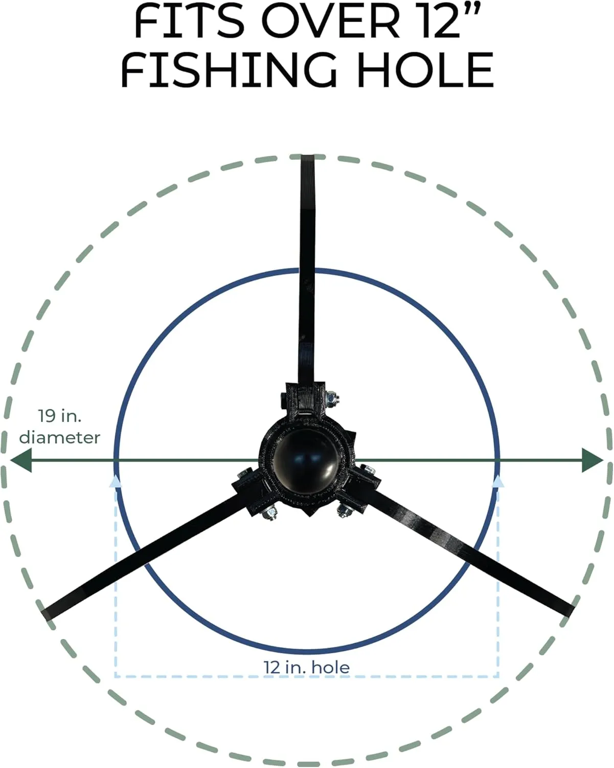 Livescope Pole for Garmin Live Scope Transducer, Adjustable 30"-60" Telescoping Pole, Smooth Rotation, Durable Tripod for Ice Fishing (Ice Mount, LVS34 / LVS62)