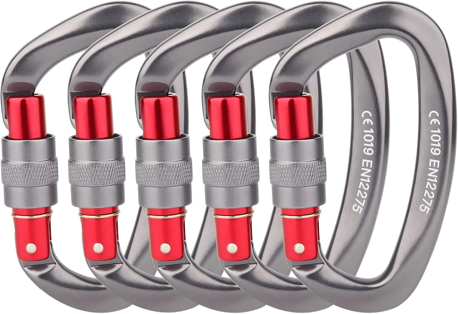 Locking Carabiner - 25kN 5600lb Climbing Carabiner Screw Gate D Shape Carabiner