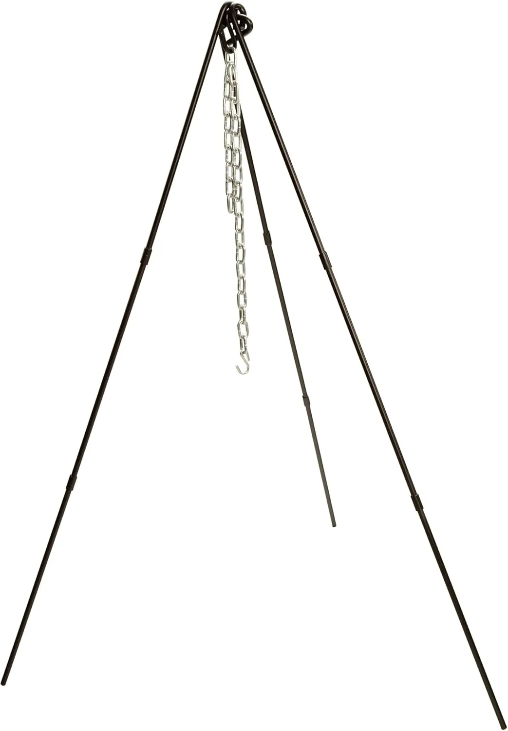 Lodge ATP2 Adjustable Camp Tripod, 40 to 60-Inch Tall, Black