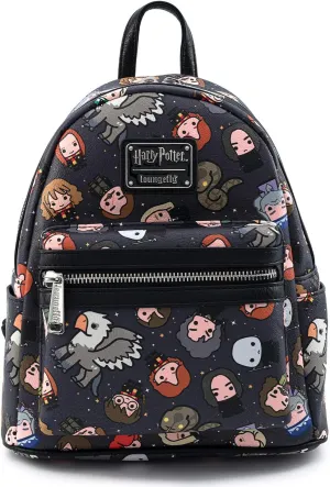 Loungefly Harry Potter Characters All Over Print Womens Double Strap Shoulder Bag Purse
