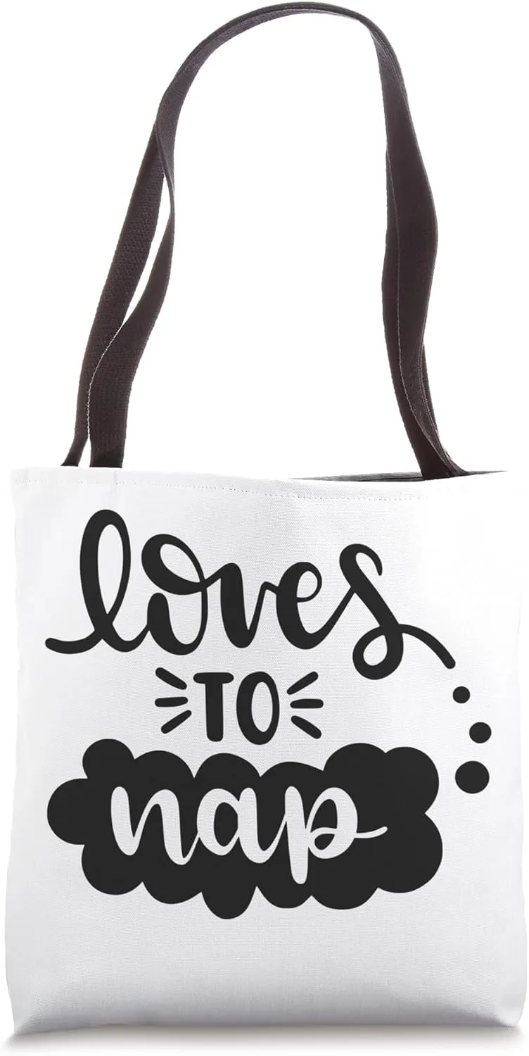 Loves To Nap Cute Sloth Sleeping Lazy Tote Bag