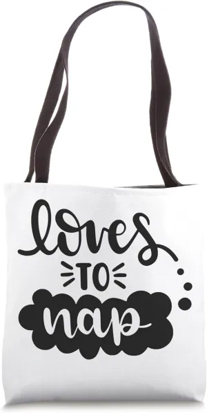 Loves To Nap Cute Sloth Sleeping Lazy Tote Bag