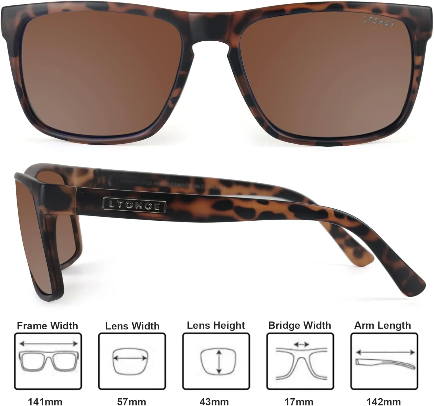 LTOHOE Polarized Sunglasses Womens Mens, Fishing Driving UV Protection, Lentes de Sol para Hombre Gafas de Sol para Mujer