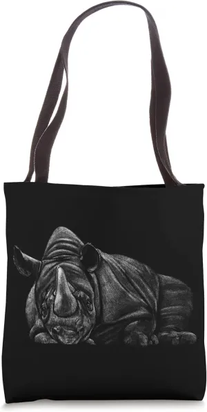 Lying Rhino Rhinoceros Tote Bag