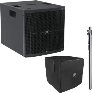 Mackie Thump115S 1400W 15" Powered Subwoofer with DSP Bundle Slipcover for Thump115S Subwoofer and Gravity Adjustable Speaker Pole