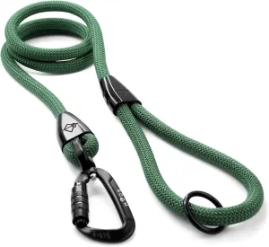 MADE TO ROAM Premium Explorer Leash - Climbing Rope Leash with Autolocking Aviation Aluminum Carabiner - Oregon Haze, 4ft