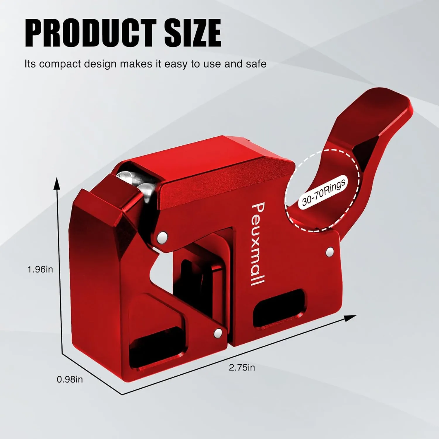 Magnetic Cigar Holder for Golf Cart - Aluminum Alloy Stand Clip Hold 30-70 Rings, 4 Adjustable Straps & Clips onto Cart with Silicone Pad, Ideal Golf Gifts for Golfers (Red)