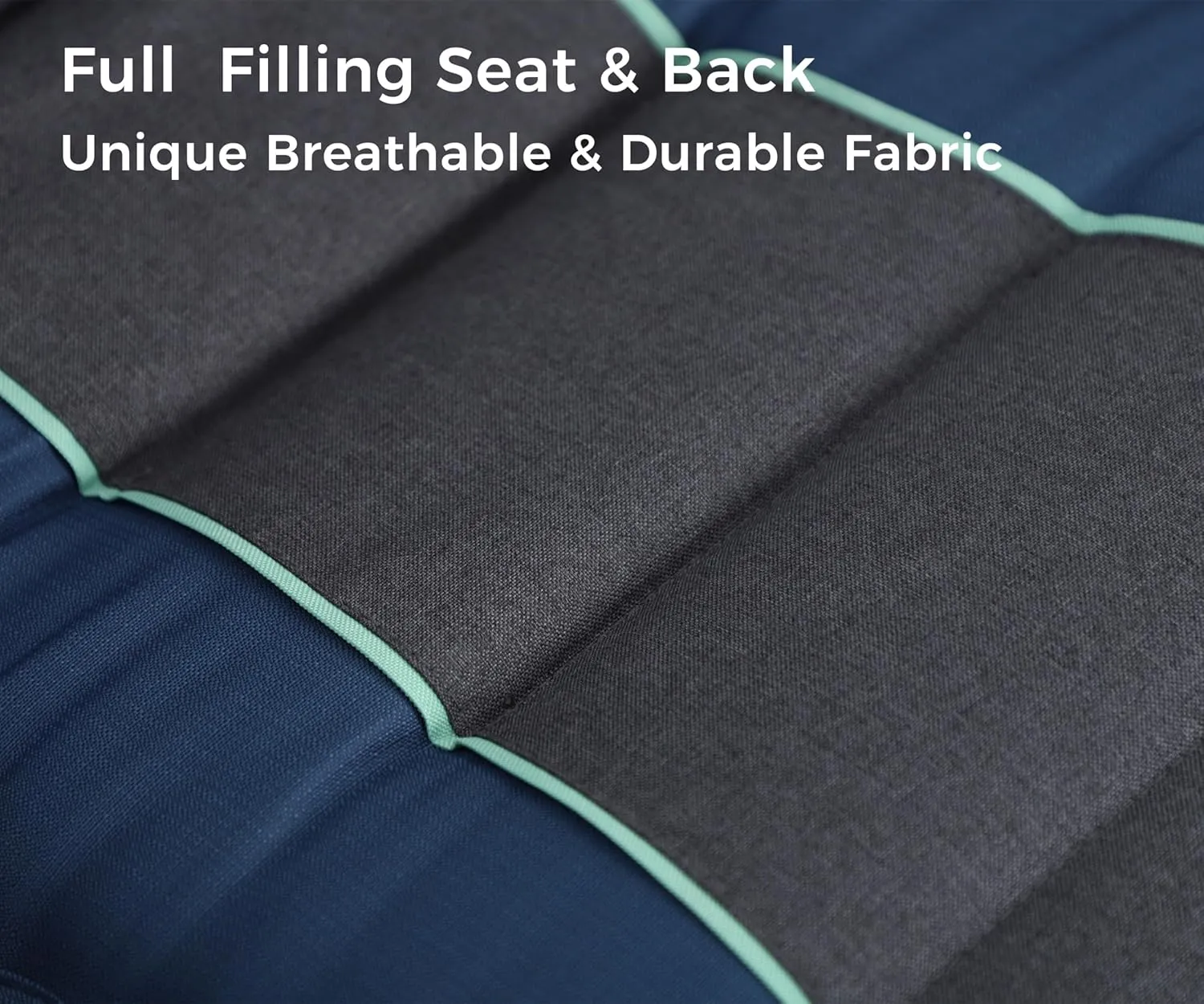 MAISON ARTS Oversized XXL Padded Zero Gravity Lounge Chair 30" Wide Seat Anti Gravity Lawn Chair Foldable Recliner Outdoor Camp Chair for Poolside Backyard Beach, Support 400LBS, Blue