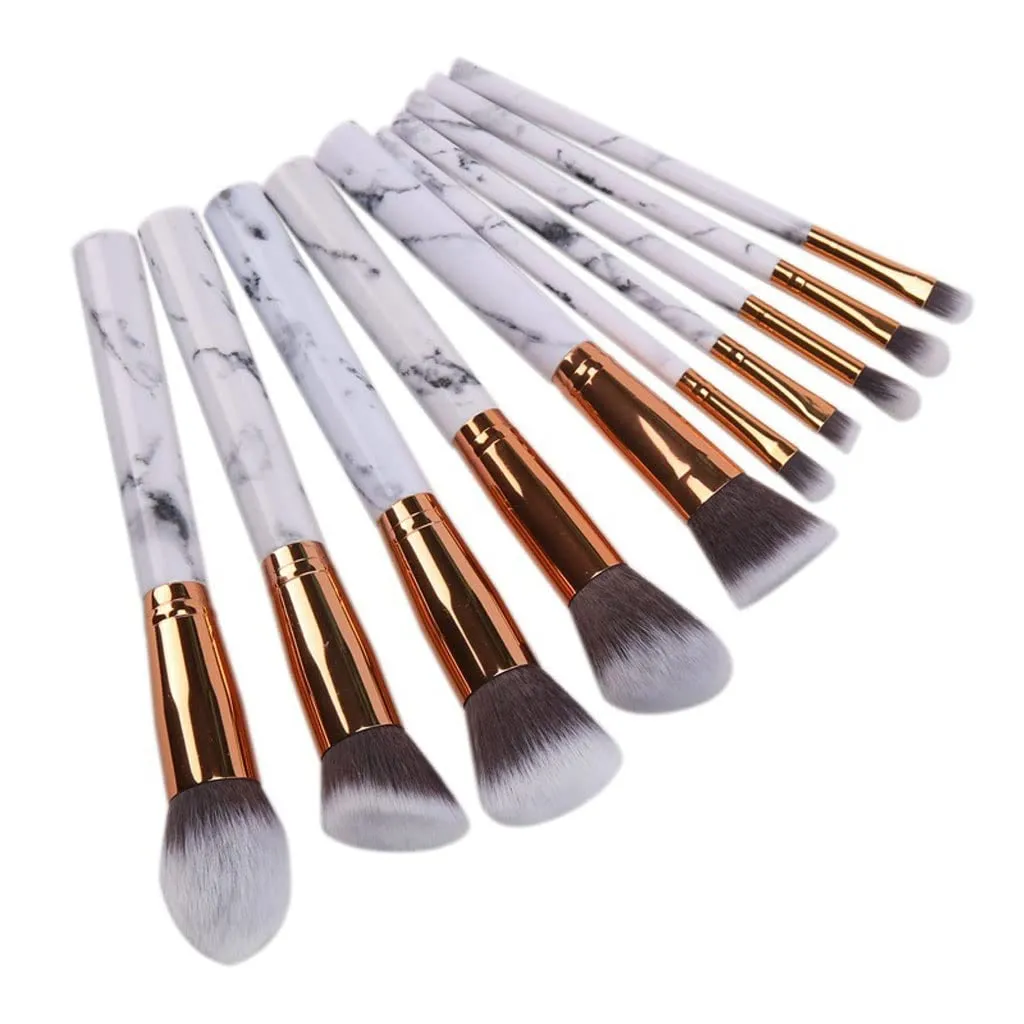 Makeup Brushes 10 Brushes Set Complete Blush Brushes Beauty Tools Brushes(D)