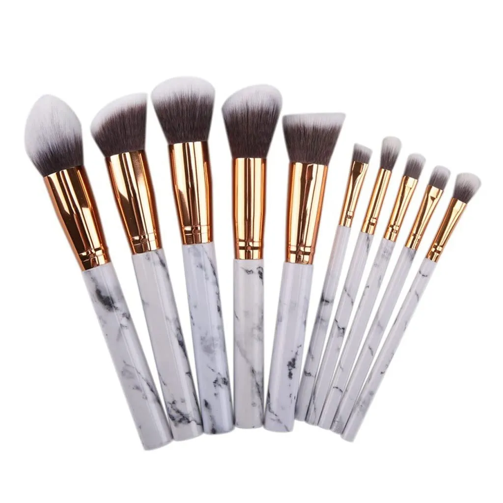 Makeup Brushes 10 Brushes Set Complete Blush Brushes Beauty Tools Brushes(D)