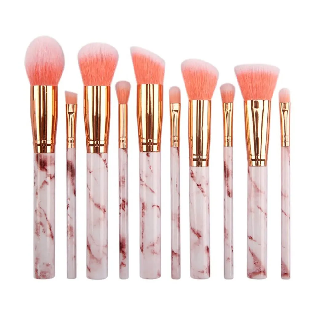 Makeup Brushes 10 Brushes Set Complete Blush Brushes Beauty Tools Brushes(D)