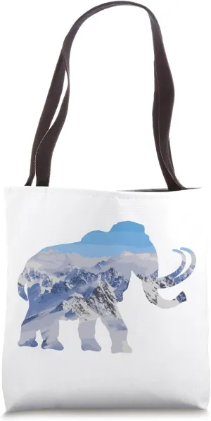 Mammoth Primeval Animal Double Exposure Tote Bag