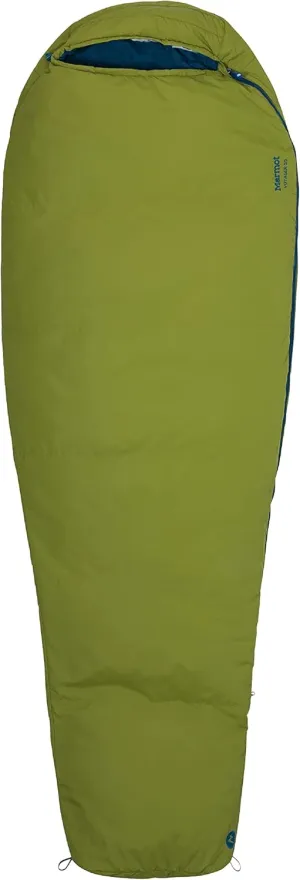 MARMOT Voyager 45° or 55° Mummy Sleeping Bags, Synthetic Spirafil Insulation for Camping & Backpacking