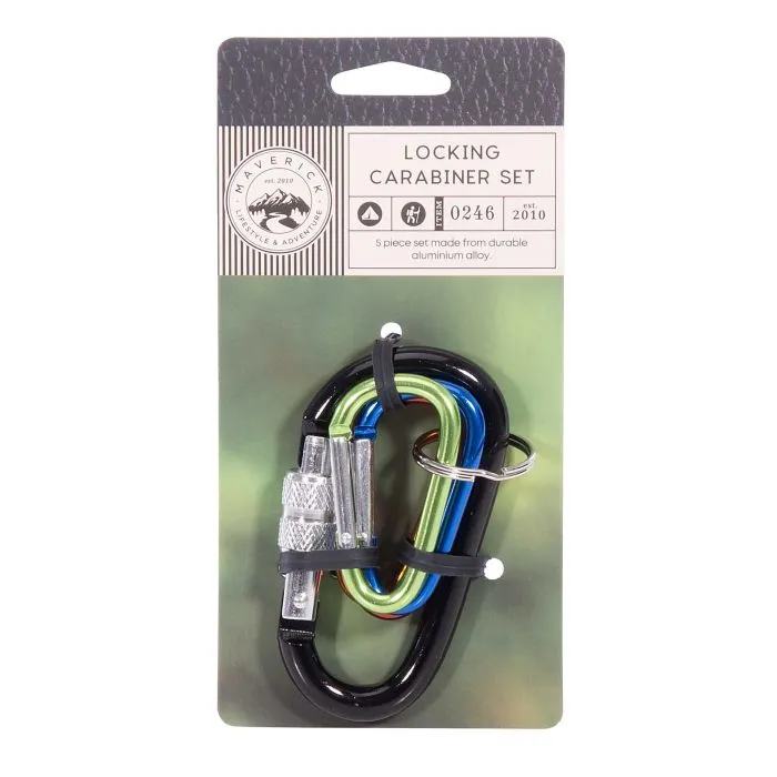 Maverick Locking Carabiner Set of 5