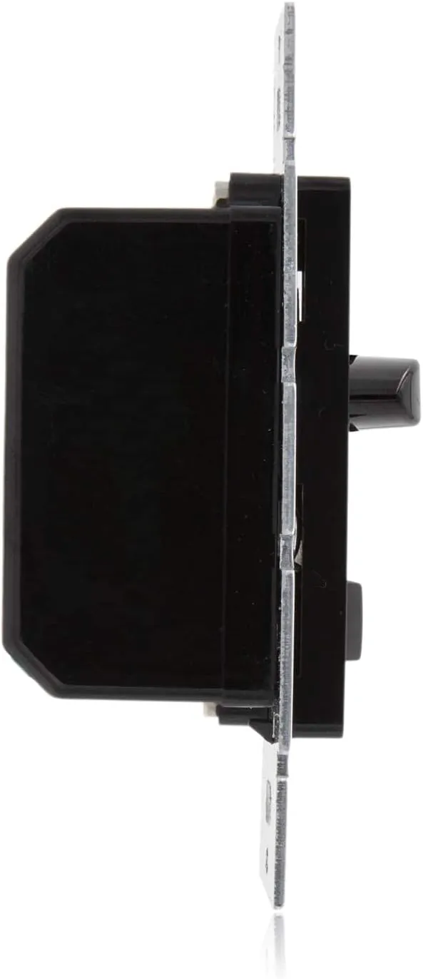 Maxxima Dimmer Electrical Light Switch - Featuring Blue Indicator Light, LED Compatible, 3-Way/Single Pole Use, 600 Watt Max, Dimmable Lamp and Lighting Control, Wall Plate Included - Black