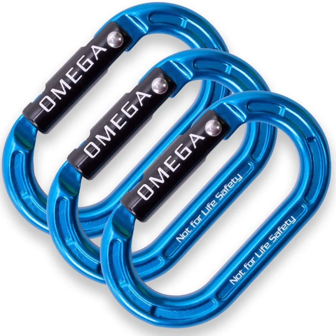 Micro Raider Mini Oval Carabiner - Hot Forged Aluminum Climbing Connector - 4kN Rated Lightweight Accessory, Compact Design for Tree Work, 3-Pack Utility Gear for Throwline, Non-PPE Equipment