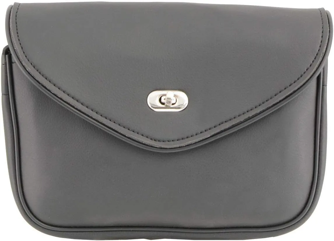 Milwaukee Leather SH63301 Black PVC Extra Large Motorcycle Windshield Bag with Turn Lock - One Size