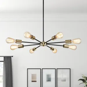 Minimalist Mid-Century Linear Sputnik Light Fixture