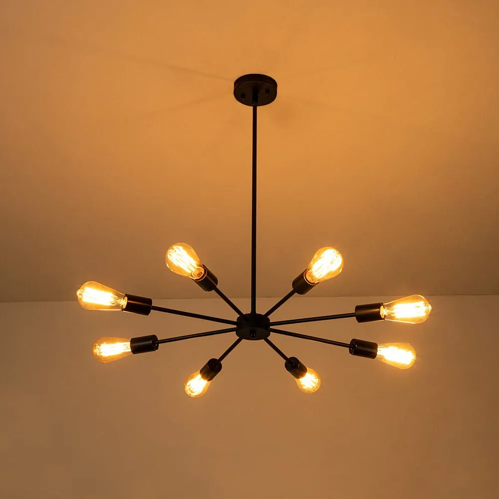 Minimalist Mid-Century Linear Sputnik Light Fixture