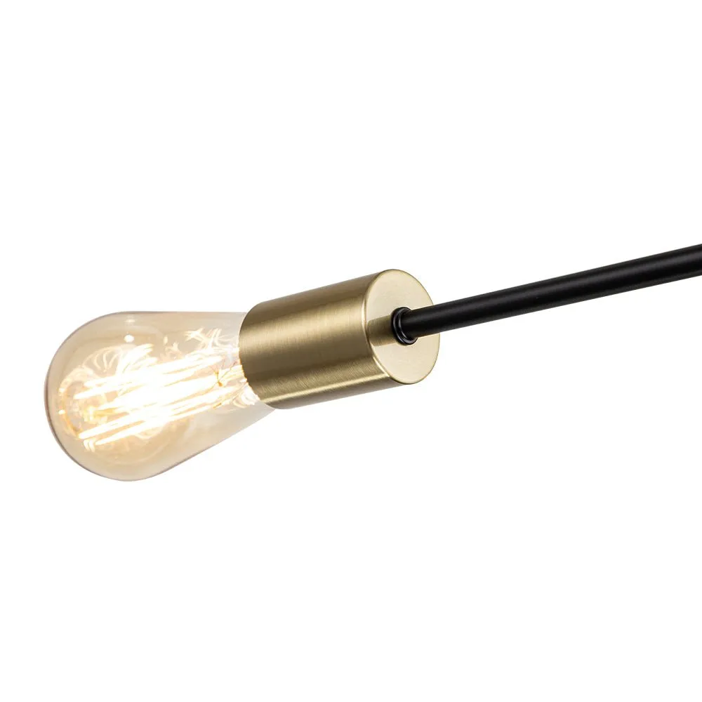 Minimalist Mid-Century Linear Sputnik Light Fixture