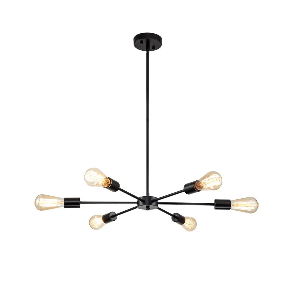 Minimalist Mid-Century Linear Sputnik Light Fixture