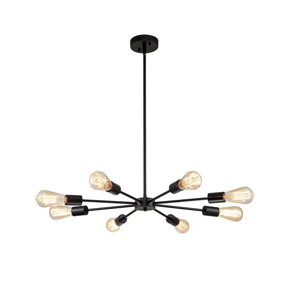 Minimalist Mid-Century Linear Sputnik Light Fixture