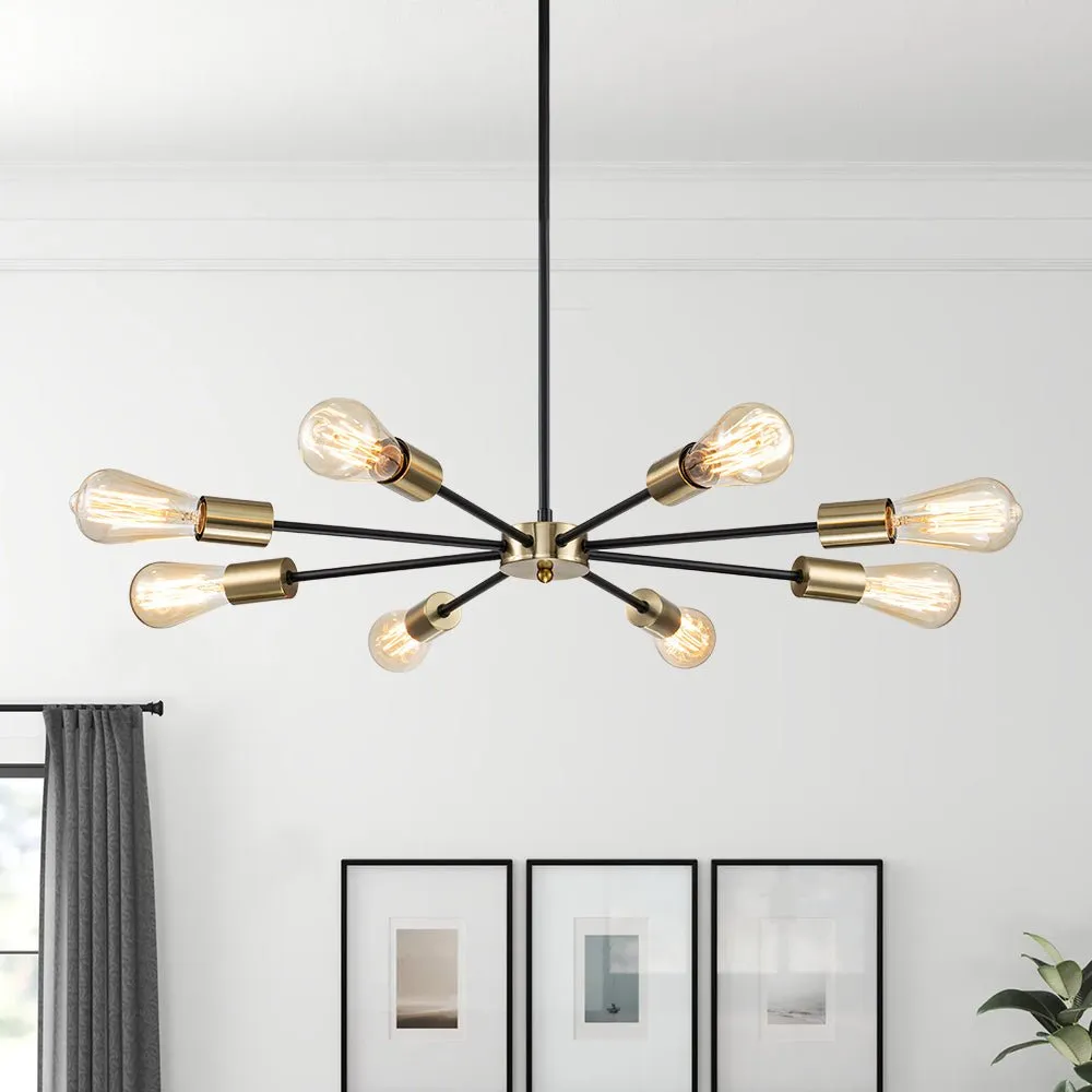Minimalist Mid-Century Linear Sputnik Light Fixture