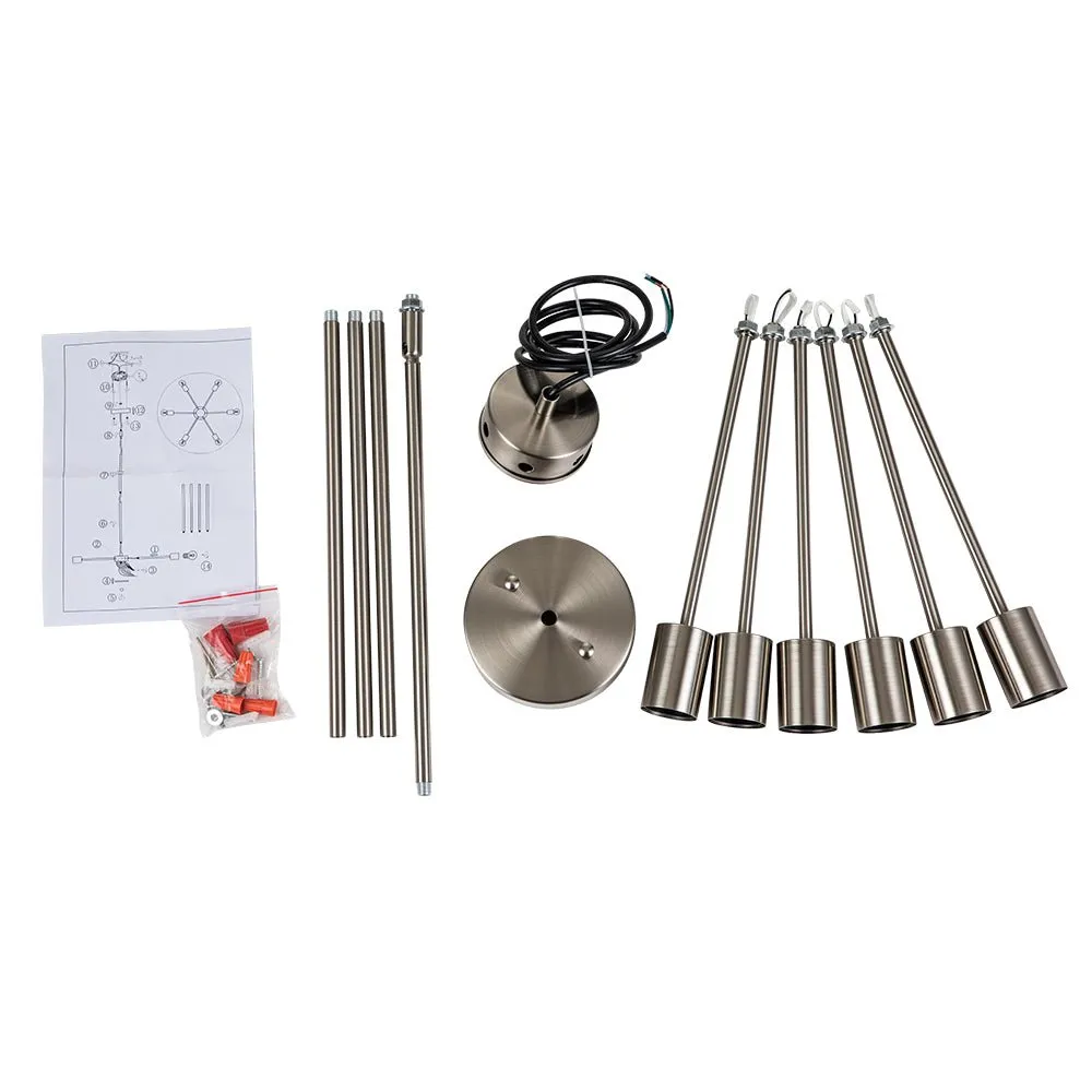 Minimalist Mid-Century Linear Sputnik Light Fixture