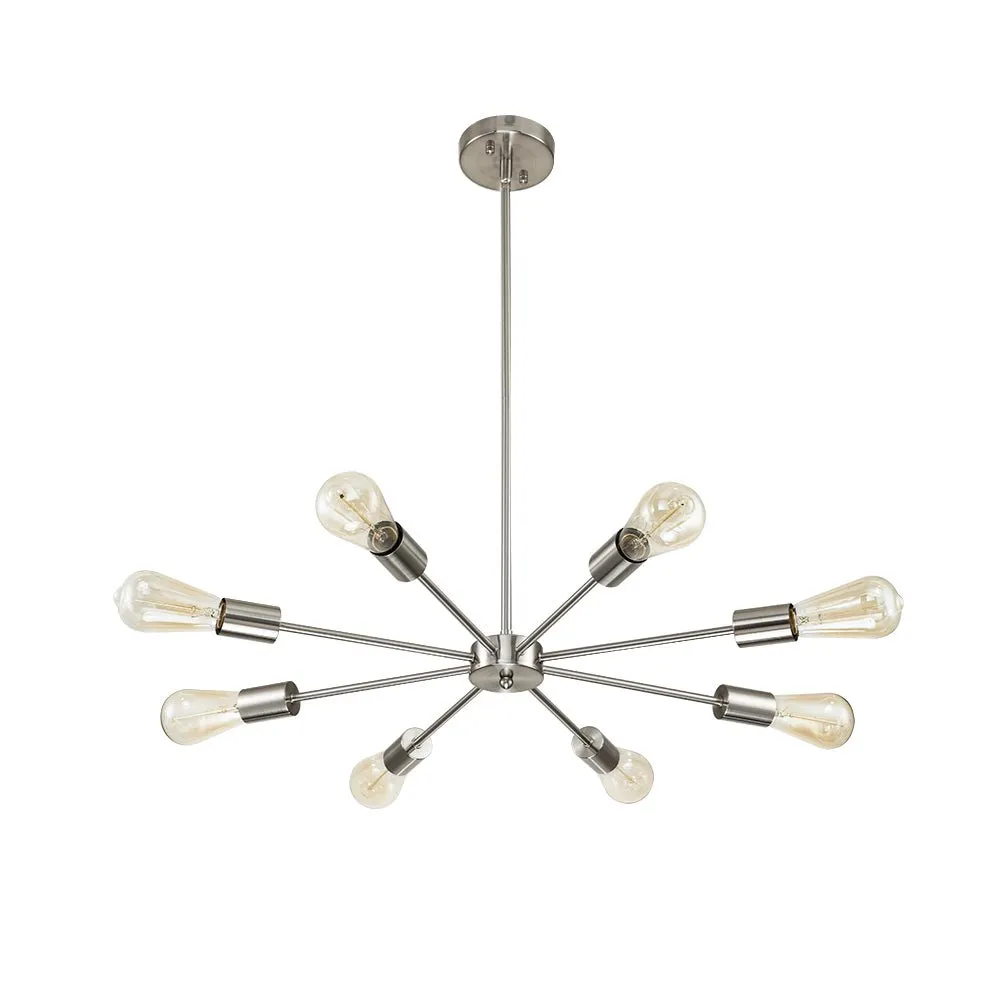 Minimalist Mid-Century Linear Sputnik Light Fixture