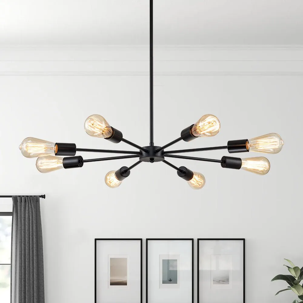 Minimalist Mid-Century Linear Sputnik Light Fixture