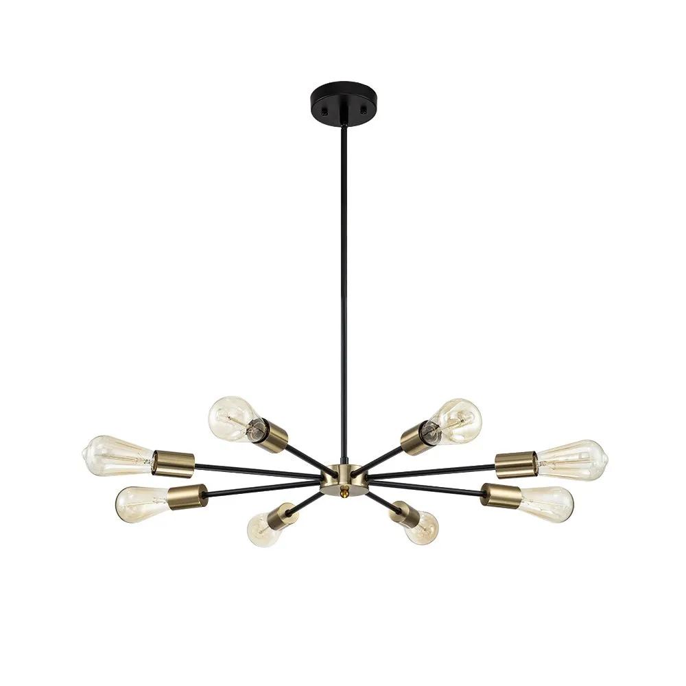 Minimalist Mid-Century Linear Sputnik Light Fixture